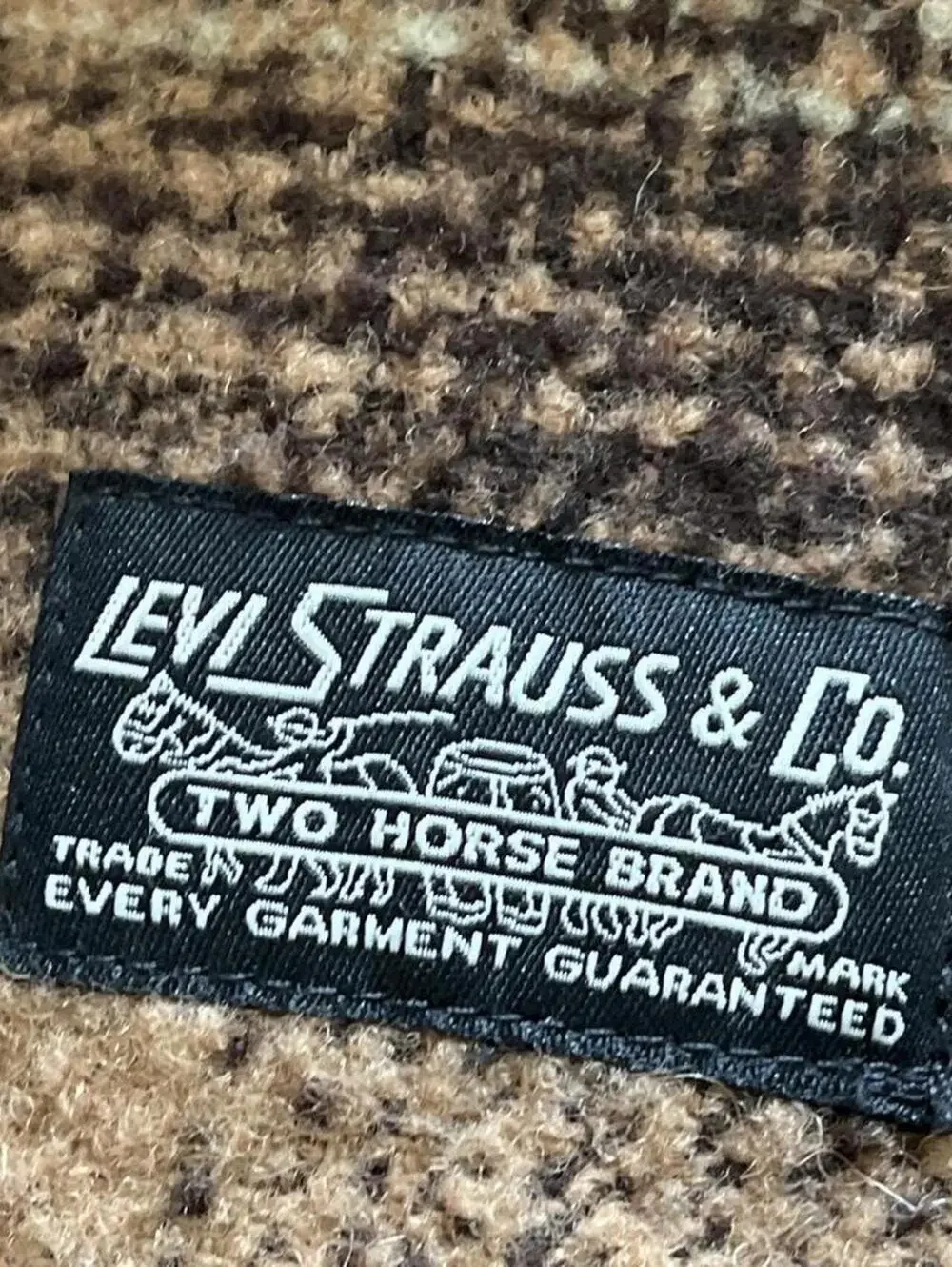 Levi's Men's Brown faux leather plaid Jacket Size M